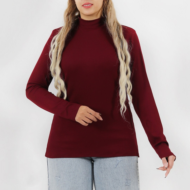 بلوز زنانه برشکا یقه ایستاده